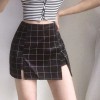 Retro fashionable high waist bag hip split A-line skirt with long legs and anti- - Skirts - $27.99 