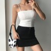 Retro sexy flat mouth high waist short paragraph small twist knitted camisole - Srajce - kratke - $25.99  ~ 22.32€