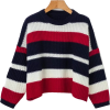 Retro wild loose striped colorblock pull - Pullovers - $45.99  ~ £34.95