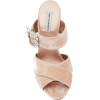 Reyner Embellished Velvet Sandals - Sandały - 
