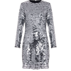 Rhia Silver Sequin Mini Dress - Haljine - 