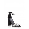 Rhinestone Ankle Strap High Heel Sandals - サンダル - $32.99  ~ ¥3,713