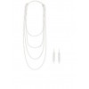 Rhinestone Layered Necklace with Earrings - Naušnice - $6.99  ~ 6.00€