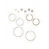 Rhinestone Stud and Large Hoop Earrings Set - Uhani - $5.99  ~ 5.14€