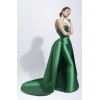 Rich formal high green dress - Obleke - 