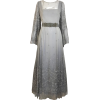 Richilene Gray Silk Chiffon dress 1970s - Obleke - 