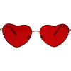 Rimless Flat Panel Heart Sunglasses - Sunglasses - 