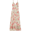 Robe longue en gaze de coton à imprimé f - sukienki - 555.00€ 