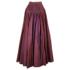 Rochas Purple Silk Taffeta Maxi Skirt - Spudnice - 