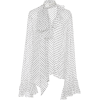 Rodarte Polka Dot Ruffle Sleeve Chiffon - Long sleeves shirts - 
