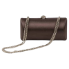 Rodo Dark Chocolate Silk Clutch Bag - Torebki - 