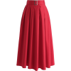 Roman Holiday Pleated Midi Skirt in Red - Skirts - 45.00€  ~ $52.39