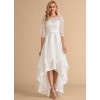 Romantic white hi low dress - Uncategorized - 