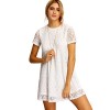 Romwe Women's Plain Short Sleeve Floral Summer Floral Lace Prom Party Shift Dress - Vestidos - $17.99  ~ 15.45€