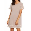 Romwe Women's Short Sleeve Summer Loose Tunic Casual Tassel Dress - Dresses - $11.99  ~ £9.11
