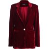Romwe burgundy velvet blazer - Jaquetas e casacos - 