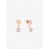 Rose Gold-Tone Heart Drop Earrings - Earrings - $55.00  ~ £41.80