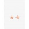 Rose Gold-Tone Star Stud Earrings - Earrings - $45.00 