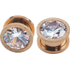 Rose Gold Stainless Plugs Piercing - Brincos - $10.99  ~ 9.44€