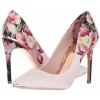 Rose Pink Floral Heel - Klasični čevlji - 