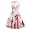 Rosegal Vintage Floral Dress - 腰带 - 
