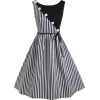 Rosegal black and white 50s style dress - Vestidos - 