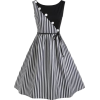 Rosegal black and white 50s style dress - Платья - 