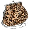 Rosette Vintage Victorian Beaded Frame Kiss Clasp Mini Evening Bag Clutch Handbag Coin Accessory Champagne - 手提包 - $42.50  ~ ¥284.76