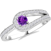Round Amethyst Infinity Ring - Rings - $529.00 