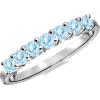 Round Aquamarine Ring - Rings - $459.00 