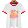 Round Neck Colorblock Short Sleeve - T恤 - $23.99  ~ ¥160.74