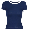 Round Neck Knit Short-Sleeve T-Shirt - 半袖衫/女式衬衫 - $25.99  ~ ¥174.14