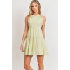 Roundneck Sleeveless Dotted Swiss Dress - Dresses - $69.30 