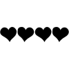 Row of hearts - 饰品 - 