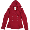 Roxy Exclusive Juniors Hooded Fleece Pea Coat Beet Red - Jacket - coats - $49.99 