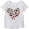 Roxy Kids Baby-girls Infant Flutter Heart Tee White - Tシャツ - $14.40  ~ ¥1,621