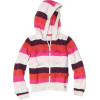 Roxy Kids Girls 2-6x Teenie Wahine - Comfy Cozy Stripe Hoodie Aurora Red Stripe - Рубашки - длинные - $27.52  ~ 23.64€