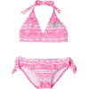 Roxy Kids Girls 7-16 70's Halter Set with Cups Hot Pink/white - Swimsuit - $42.76  ~ £32.50