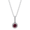 Ruby and Diamond Drop Pendant - Ogrlice - £590.00  ~ 666.76€