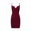 Ruby red mini dress - Obleke - 