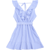 Ruffle Hem Striped Belted Dress - Spudnice - 