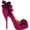 Ruffle Embellished Heels - Klassische Schuhe - 