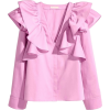 Ruffled blouse - 长袖衫/女式衬衫 - 