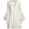 Ruffled guipure lace mini dress - Dresses - 