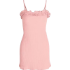 Ruffled knit cotton low-cut sexy strap s - Dresses - $25.99 