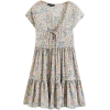 Ruffled skirt dress Floral dress - ワンピース・ドレス - $27.99  ~ ¥3,150