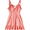 Ruffles Mini Dress - sukienki - 