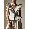 Ruffle top for a suit - Sakoi - 