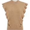 Ruffle-trimmed cashmere top chloe - Camicie (corte) - 