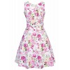 Ruiyige Women Vintage 1950s Spring Garden Party Dress For Women Sleeveless Rose Print - Dresses - $9.99 